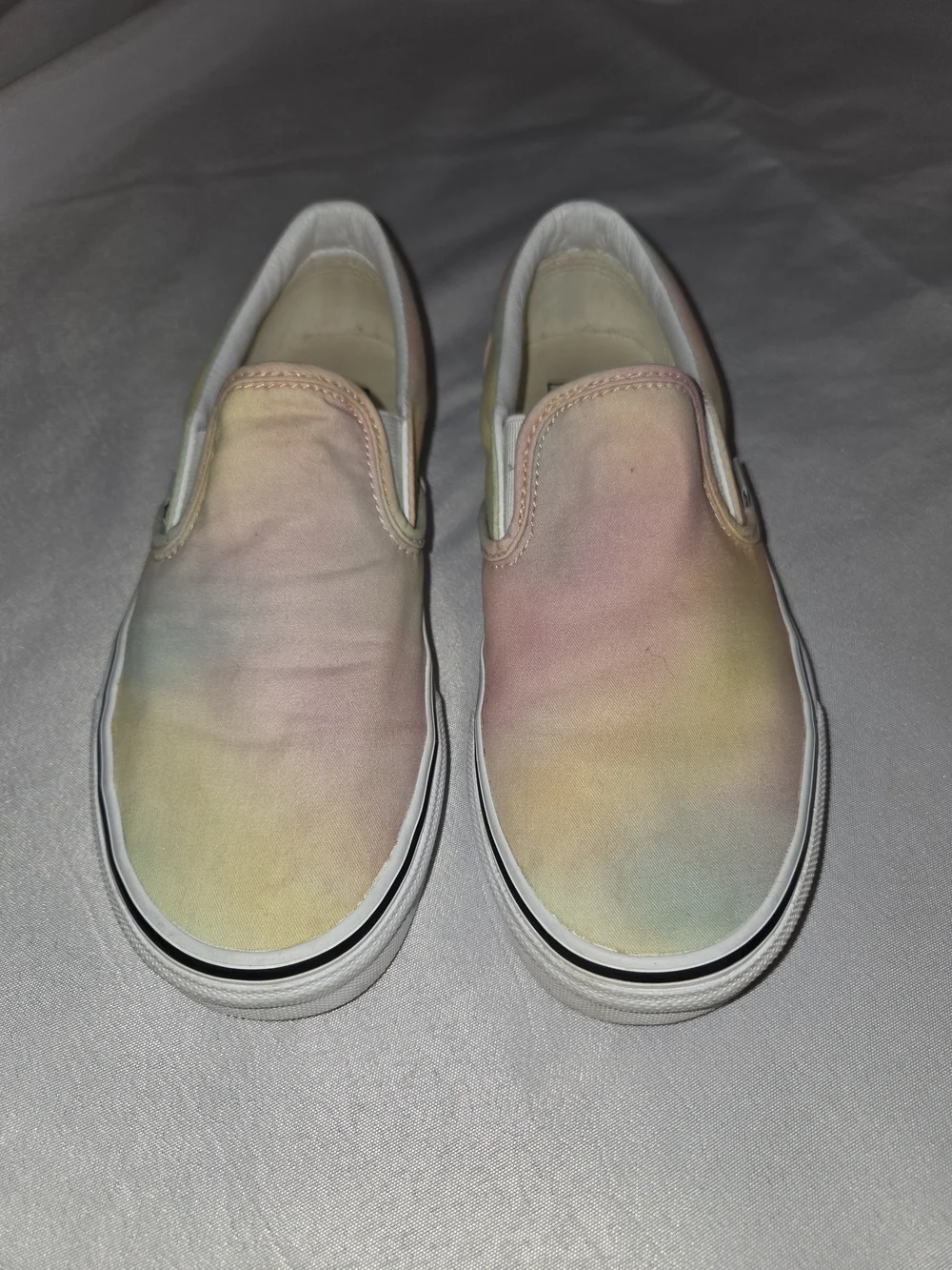 Vans Slip-On Sneakers in Cream and White